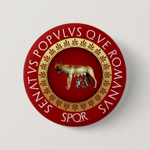 Capitoline Wolf Ronde Button 5,7 Cm