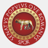 Capitoline Wolf Ronde Sticker (Voorkant)