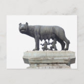 Capitoline Wolf Statue (Zij-wolf zuigt op), Briefkaart (Voorkant)