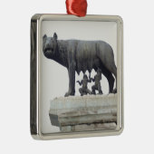 Capitoline Wolf Statue (Zij-wolf zuigt op), Metalen Ornament (Rechts)