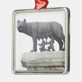 Capitoline Wolf Statue (Zij-wolf zuigt op), Metalen Ornament (Links)