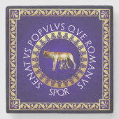 Capitoline Wolf Stenen Onderzetter (Voorkant)