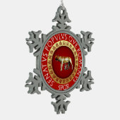Capitoline Wolf Tin Sneeuwvlok Ornament (Links)