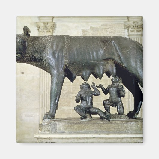 Capitoline zij-Wolf Magneet (Voorkant)