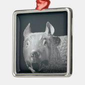 Capitoline zij-Wolf Metalen Ornament (Links)