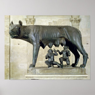 Capitoline zij-Wolf Poster