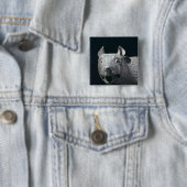 Capitoline zij-Wolf Vierkante Button 5,1 Cm (In situ)