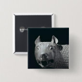 Capitoline zij-Wolf Vierkante Button 5,1 Cm (Voorkant /achterkant)