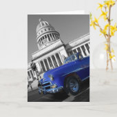 Capitolio Old Blue Car Kaart (Gele Bloem)