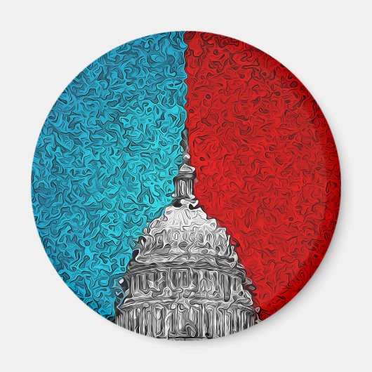 Capitool gebouw Abstract Magneet (Voorkant)