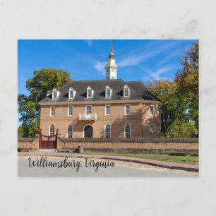 Capitool gebouw in Colonial Williamsburg Briefkaart