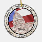 Capitool nieuwe normaal politiek keramisch ornament (Voorkant)