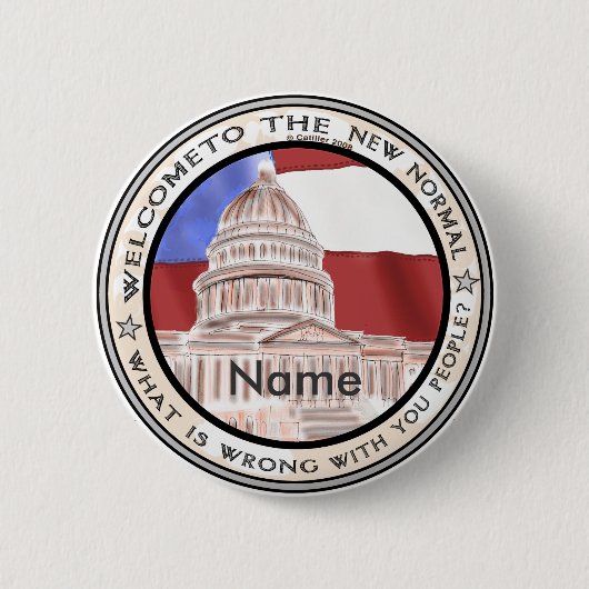 Capitool nieuwe normaal politiek ronde button 5,7 cm (Voorkant)