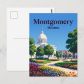 Capitool van de staat Alabama Alabama Briefkaart (Voorkant / Achterkant)
