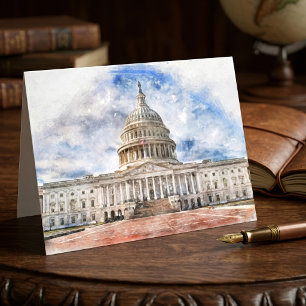 Capitool van de Verenigde Staten dichtbij in Washi Bedankkaart