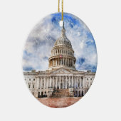 Capitool van de Verenigde Staten dichtbij in Washi Keramisch Ornament (Rechts)