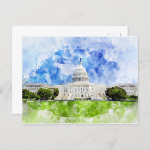 Capitool van de Verenigde Staten in Washington DC  Briefkaart