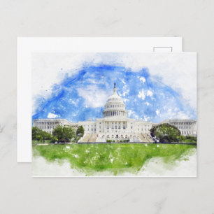 Capitool van de Verenigde Staten in Washington DC  Briefkaart