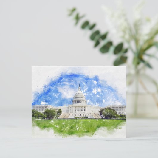 Capitool van de Verenigde Staten in Washington DC  Briefkaart (Staand voorkant)