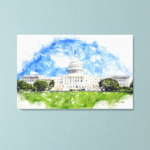 Capitool van de Verenigde Staten in Washington DC  Canvas Afdruk