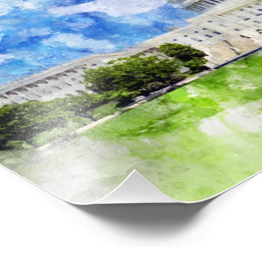 Capitool van de Verenigde Staten in Washington DC  Foto Afdruk (Hoek)