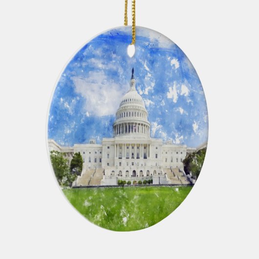 Capitool van de Verenigde Staten in Washington DC Keramisch Ornament (Rechts)