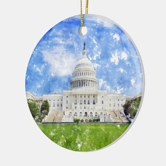 Capitool van de Verenigde Staten in Washington DC  Keramisch Ornament (Links)