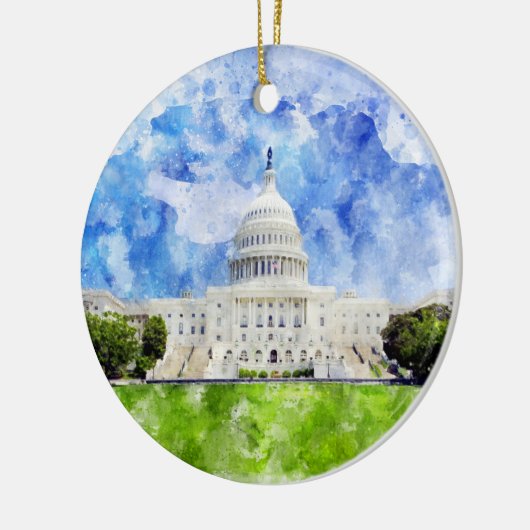 Capitool van de Verenigde Staten in Washington DC  Keramisch Ornament (Links)