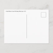 Capitool van de Verenigde Staten, Washington D.C. Briefkaart (Achterkant)