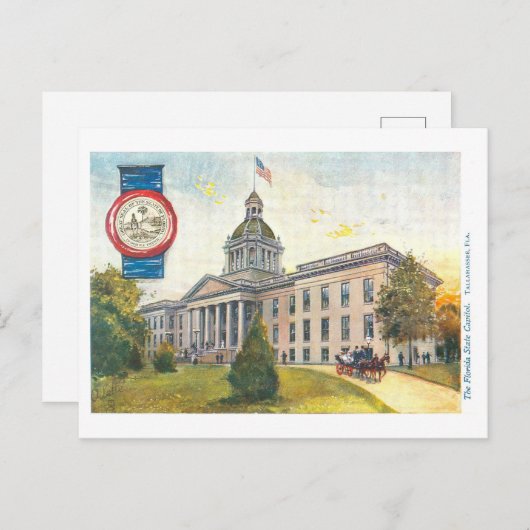  Capitool van Florida met zegel Briefkaart (Voorkant / Achterkant)
