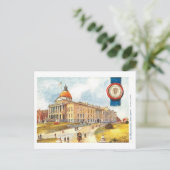 Capitool van Massachusetts met zegel Briefkaart (Staand voorkant)
