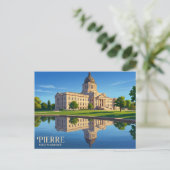 Capitool van South Dakota, VS Briefkaart (Staand voorkant)