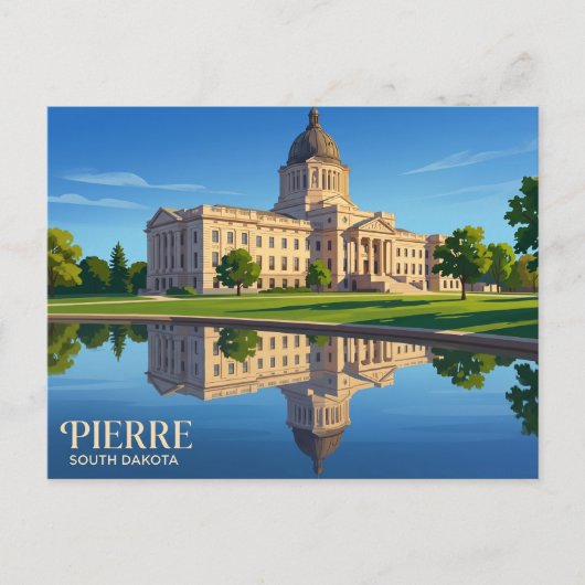 Capitool van South Dakota, VS Briefkaart (Voorkant)