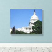 Capitoolgebouw in Washington DC Canvas Afdruk (Insitu (Houten vloer))