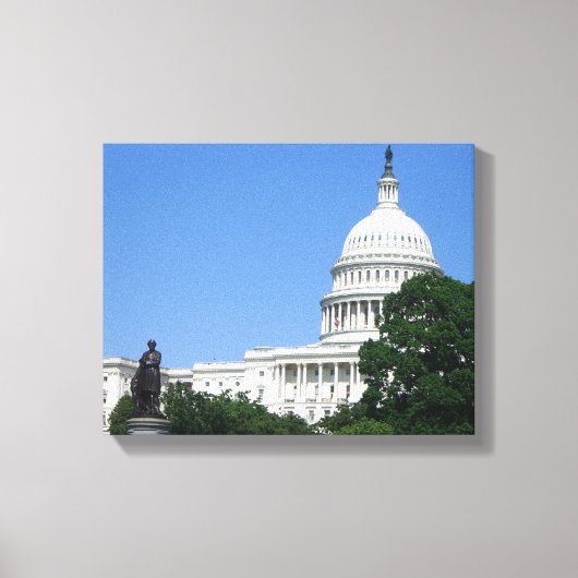 Capitoolgebouw in Washington DC Canvas Afdruk (Voorkant)