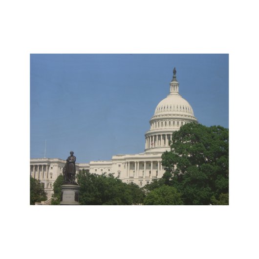 Capitoolgebouw in Washington DC Houten Poster (Voorkant)