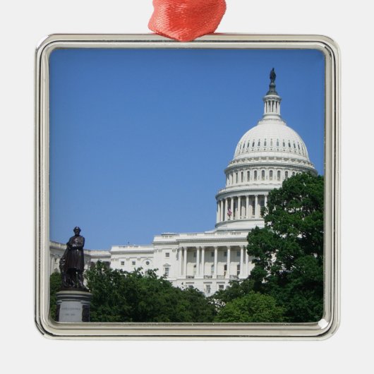 Capitoolgebouw in Washington DC Metalen Ornament (Voorkant)