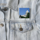 Capitoolgebouw in Washington DC Vierkante Button 5,1 Cm (In situ)