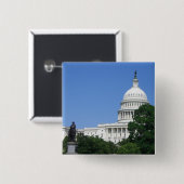 Capitoolgebouw in Washington DC Vierkante Button 5,1 Cm (Voorkant /achterkant)