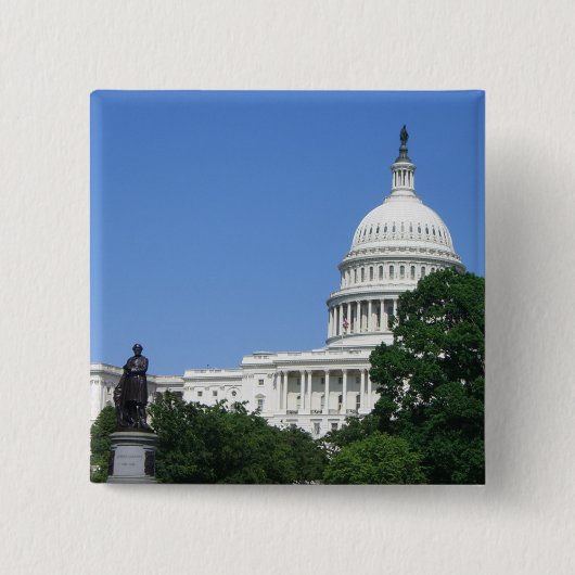 Capitoolgebouw in Washington DC Vierkante Button 5,1 Cm (Voorkant)