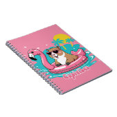 Capivara Estilosa no Verão com Boia Rosa Notitieboek (Rechterzijde)