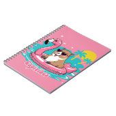 Capivara Estilosa no Verão com Boia Rosa Notitieboek (Linkerzijde)