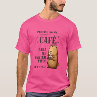Capivara van de koffiefamilie t-shirt