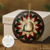 Capiz-Inspired Nativity Parol Keramisch Ornament