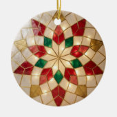 Capiz-Inspired Parol Christmas Ceramic Ornament (Voorkant)