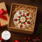 Capiz-Inspired Parol Christmas Ceramic Ornament