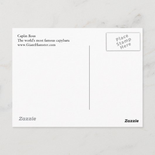 Caplin Rous eet Grass Briefkaart (Achterkant)