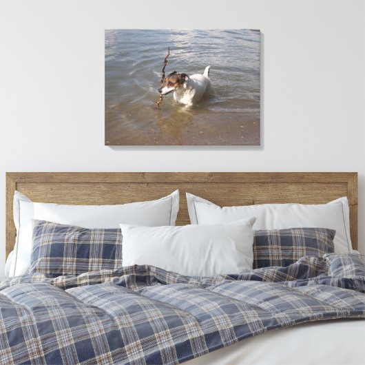 Capo von Oppenheim, Jack Russell Terrier, Dog Canvas Afdruk (Insitu (Slaapkamer))
