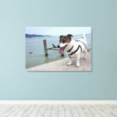 Capo von Oppenheim, Jack Russell Terrier hond Canvas Afdruk (Insitu (Houten vloer))