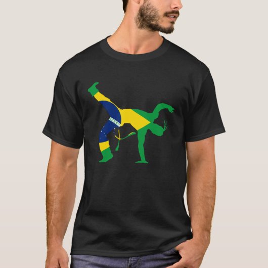 Capoeira Bencao Brazilië Vlag T-shirt (Voorkant)